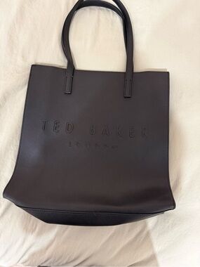 Ted Baker Black Embossed Logo Tote